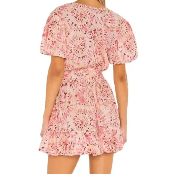 MISA Los Angeles Eloise Mini Dress Puff Sleeve - Picture 2 of 13